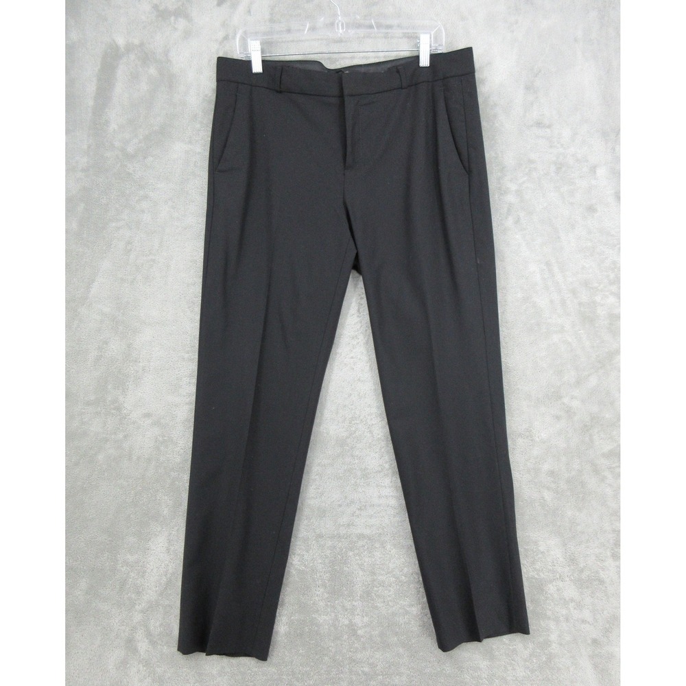 Banana Republic Pants Womens Size 10L Tall Avery Wool Straight Leg Trousers Zip